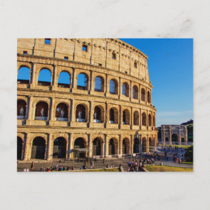 Postal El Coliseo y Arco de Constantino, Roma, Italia