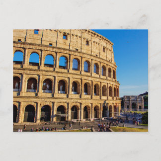 Postal El Coliseo y Arco de Constantino, Roma, Italia