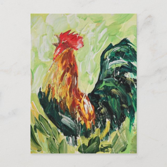 Postal El colorido Keith el Rooster (Anverso)