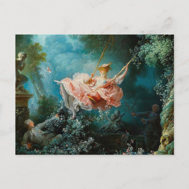 Postal El Columpio Fragonard (Anverso)