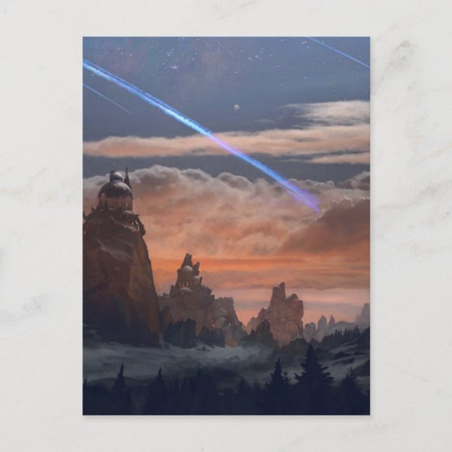 Postal El cometa de Halley (Anverso)