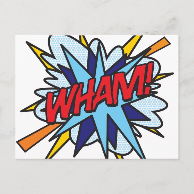 Postal ¡El cómic Pop Art WHAM! (Anverso)
