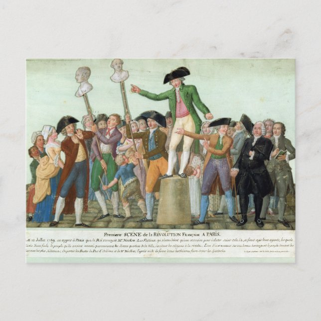 Postal El comienzo de la revolución francesa (Anverso)