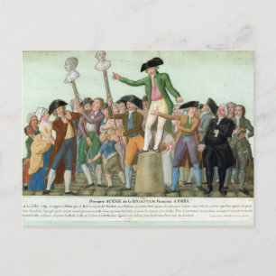 Postal El comienzo de la revolución francesa