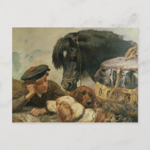 Postal El Compañero del Guarda de Caza