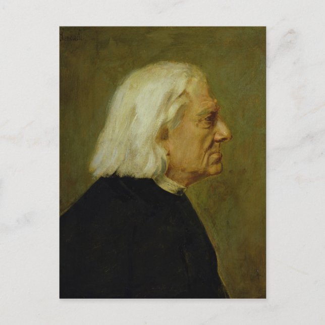 Postal El compositor Franz Liszt, 1884 (Anverso)