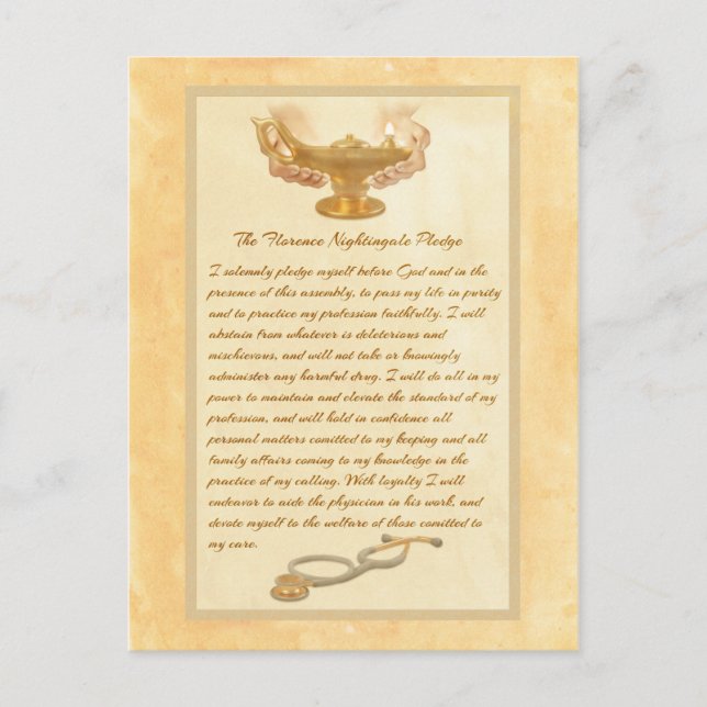 Postal El compromiso de Florence Nightingale (Anverso)