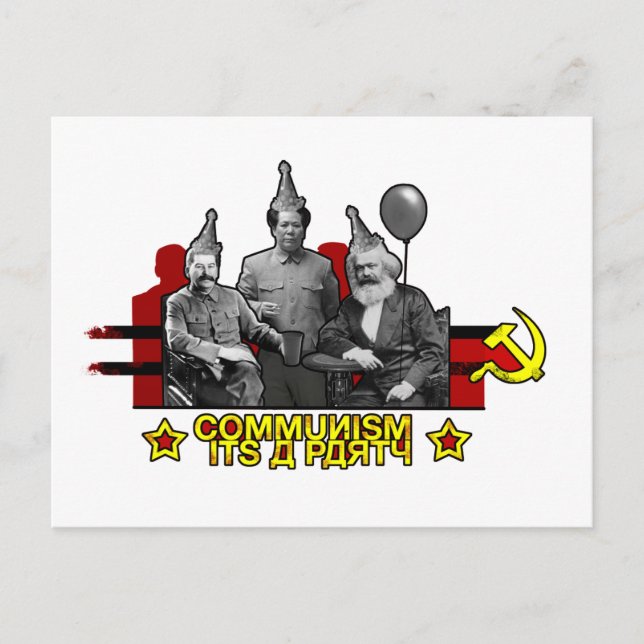Postal El comunismo es un Fiesta (Anverso)