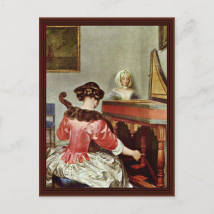 Postal El Concierto De Borch D. J. Gerard Ter