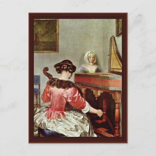Postal El Concierto De Borch D. J. Gerard Ter (Anverso)