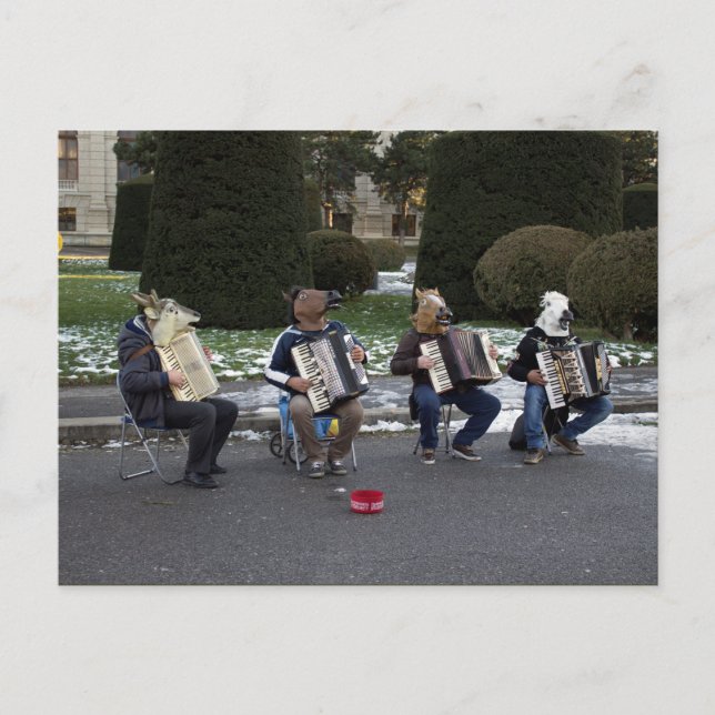 Postal El concierto de los animales (Anverso)