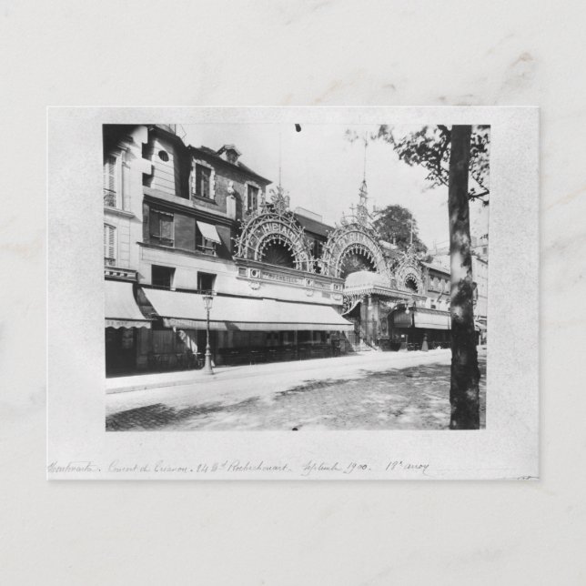 Postal El concierto de Trianon en París (Anverso)