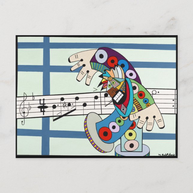 Postal "El conductor" por Ruchell Alexander (Anverso)