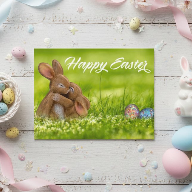 Postal El conejito de pascua feliz lindo Eggs la (Subido por el creador)