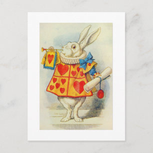 Postal (El conejo blanco, ilustración de 'Alice en Lo