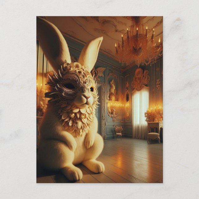Postal El conejo enmascarado (Anverso)
