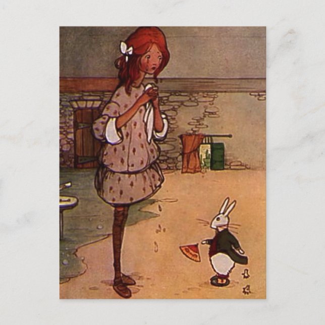 Postal El conejo furioso (Anverso)
