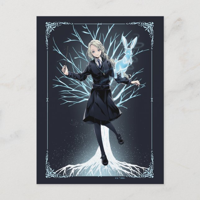Postal El conejo Patronus de Luna Lovegood (Anverso)
