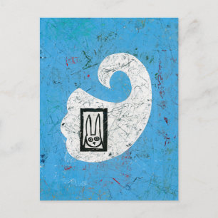 Postal El Conejo Ve Una Postcarta Fantasma