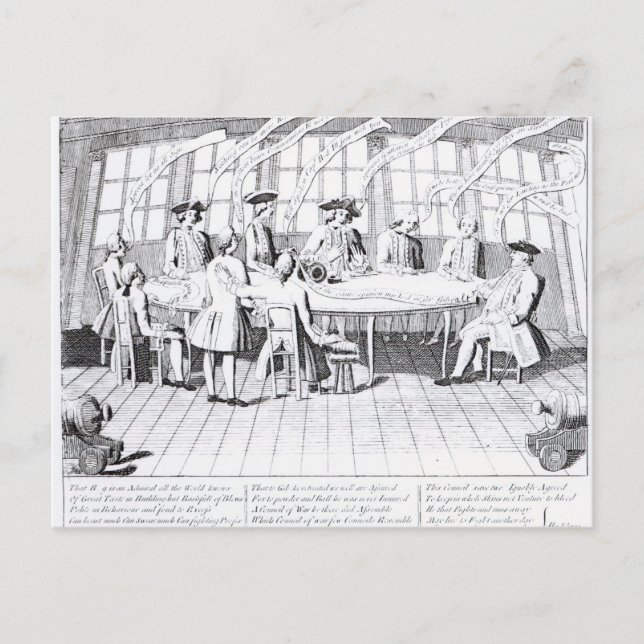 Postal El Consejo de Guerra de 1756 (Anverso)