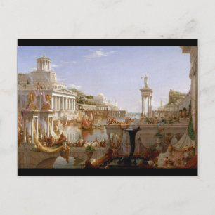 Postal El consumo del imperio por Thomas Cole (1836)
