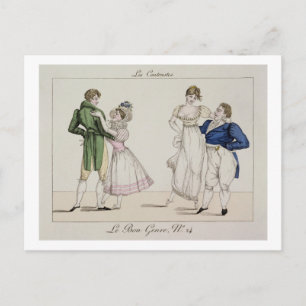 Postal El contraste, plato 24 de Le Bon Genre, 1811