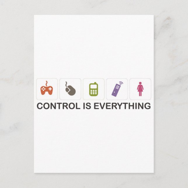 Postal El control es todo (Anverso)