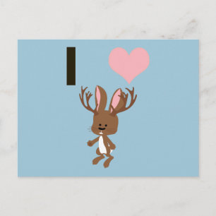Postal El corazón de Jackalope