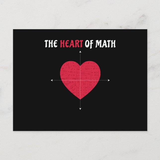 Postal El Corazón De La Matemática El día de San Valentín