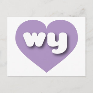 Postal El corazón de lavender Wyoming - me encanta por qu