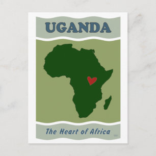 Postal El corazón de Uganda en África