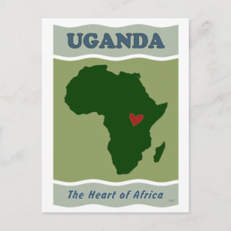Postal El corazón de Uganda en África