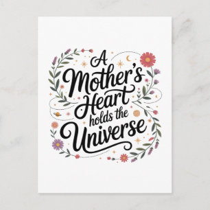 Postal El Corazón de una Madre Sostiene el Universo