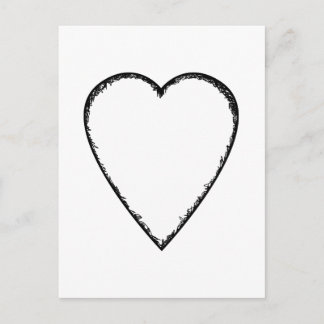 Postal El corazón del amor con el borde del grifo.