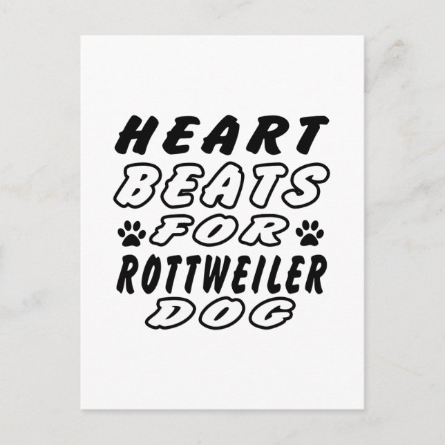 Postal El Corazón Gana Por Rottweiler (Anverso)