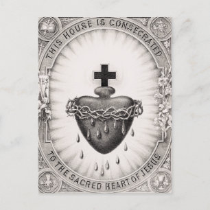 Postal El Corazón más sagrado de Jesucristo