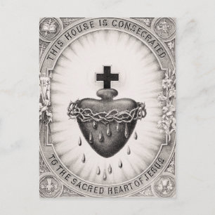 Postal El Corazón más sagrado de Jesucristo