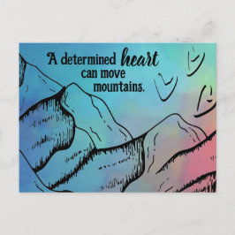 Postal El Corazón Motivacional Puede Mover Las Montañas C