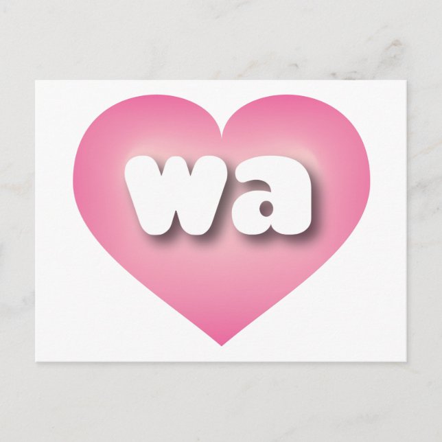 Postal El corazón rosado del desvanecimiento de Washingto (Anverso)