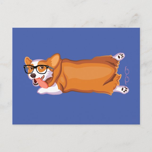 Postal El Corgi Sploot (Anverso)