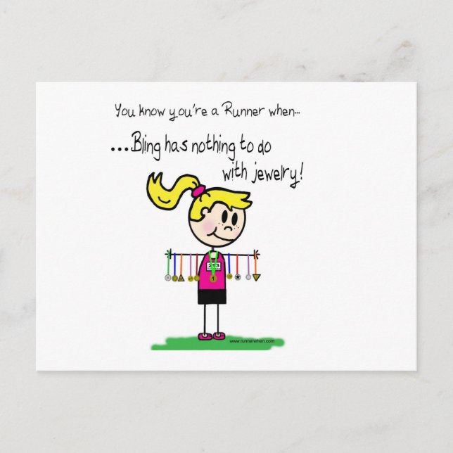 Postal El corredor de morada (Anverso)