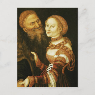 Postal El Cortesano y el Viejo, c.1530