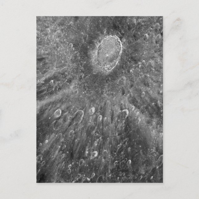 Postal El cráter de impacto lunar Tycho en la luna de la  (Anverso)