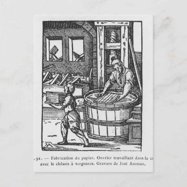 Postal El creador de papel (Anverso)