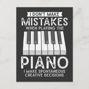 Postal El creativo músico pianista Witty Piano ama la mús
