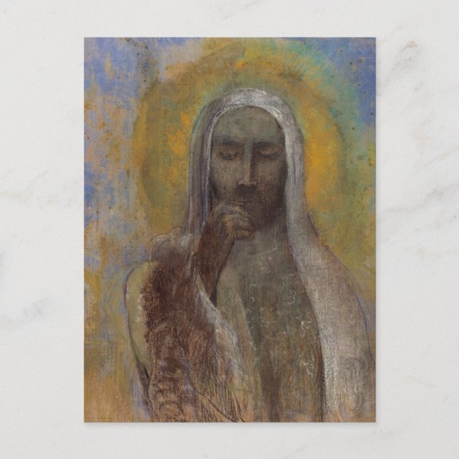 Postal El Cristo del Silencio de Odilon Redon (Anverso)