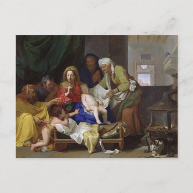 Postal El Cristo durmiente, 1655 (Anverso)