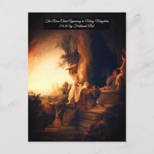 Postal El Cristo en ascenso que aparece ante María