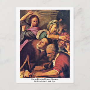 Postal El Cristo Que Maneja El Cambio De Dinero Por Rembr