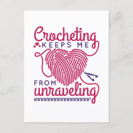 Postal El Crocheting Me Impide Desentrañar